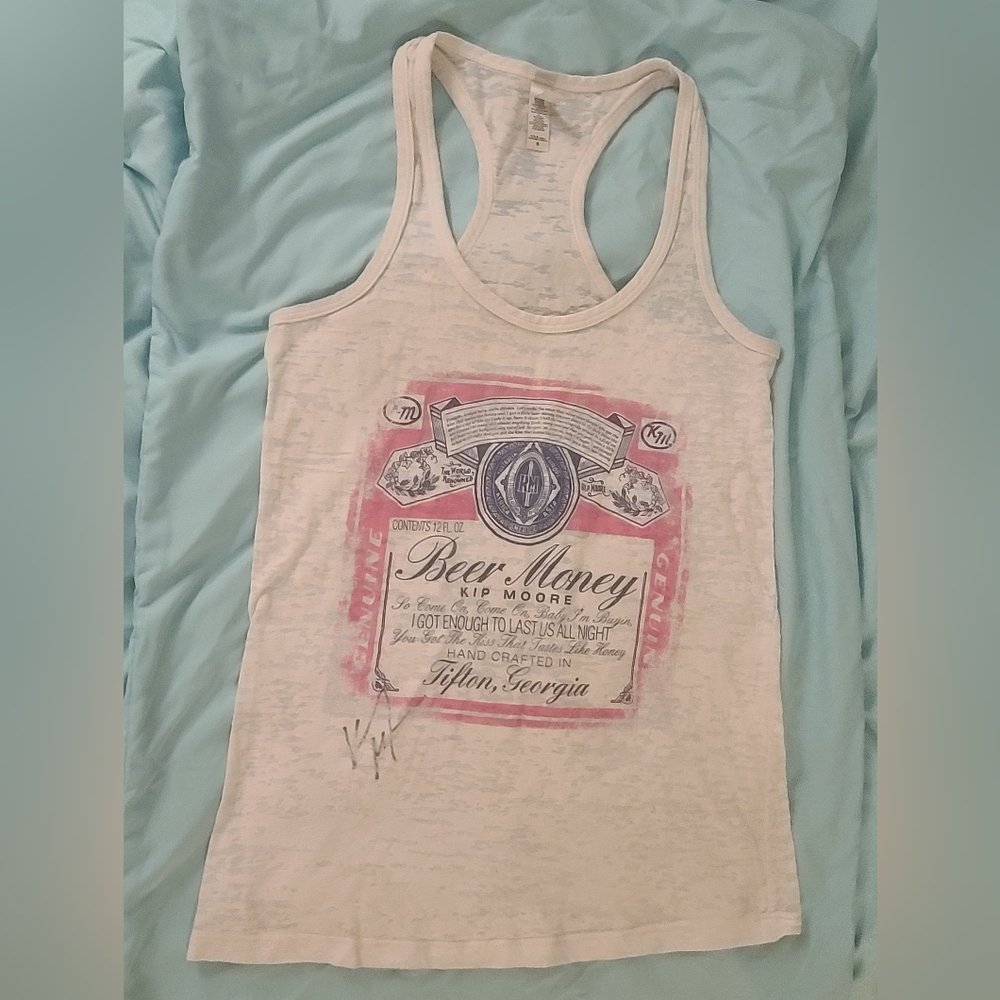 Kip Moore signed concert tank top 2014